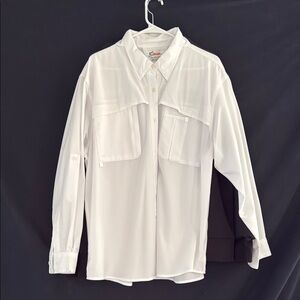 Bass Pro Shops White Button Down fishing shirt
